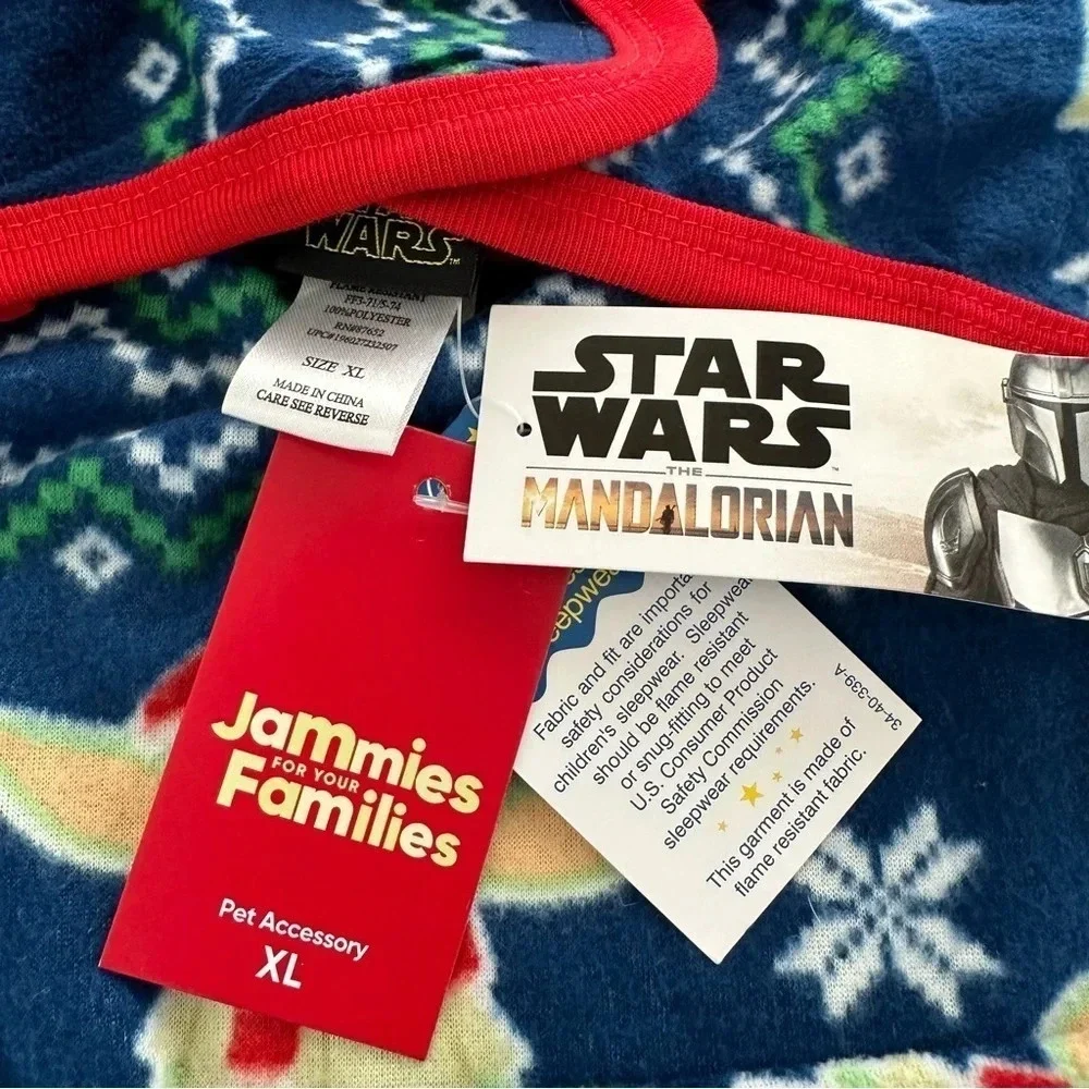 NWT Jammies for your‎ families Pet Dog XL Baby Yoda Mandalorian Disney Christmas